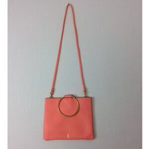 Thacker Salmon Leather Crossbody Clutch Handbag